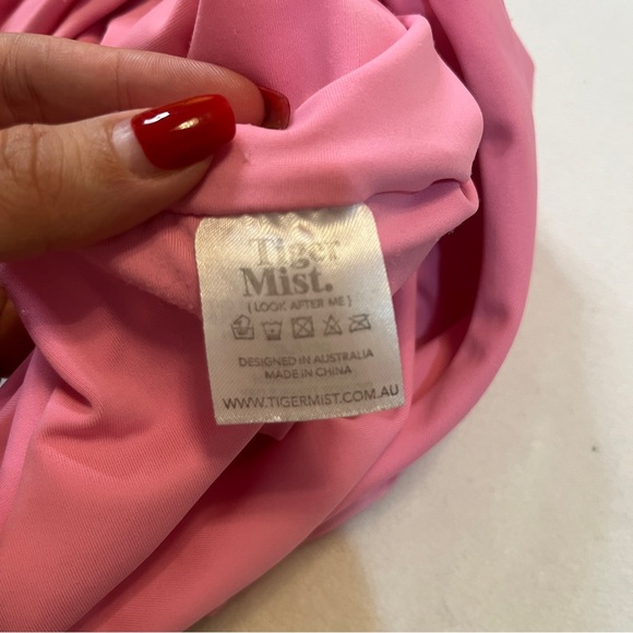 Tiger Mist Ruched Bodysuit Bright Pink - Picture 3 of 6